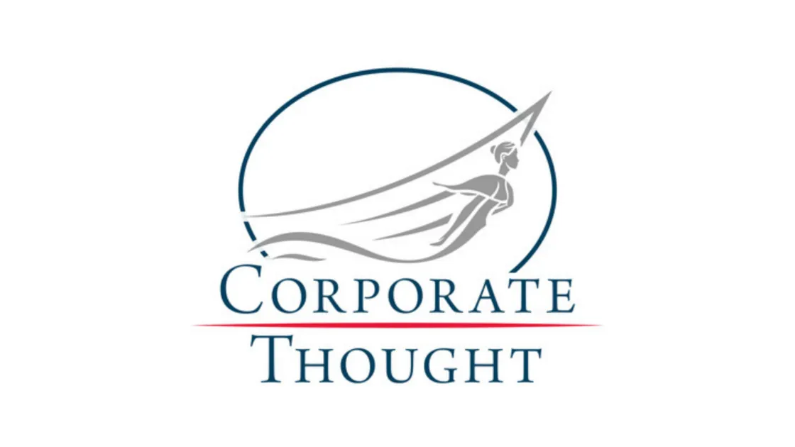 Logo for Corporate Thought in reference to a discussion on world problems between host Marc Marling and Boulo CEO Delphine Carter