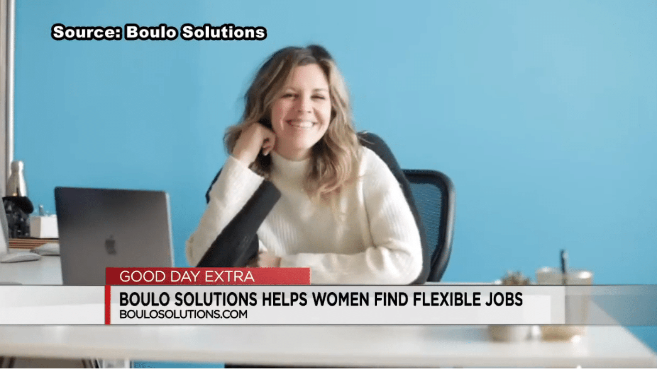 Woman working at computer at night forClare Huddleston's WBRC Fox 6 story Boulo Solutions helps women find flexible jobs