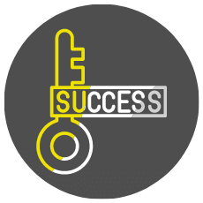 Image of Key and Word Success symbolizing women work and business success