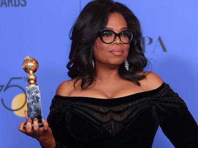 Oprah Winfrey accepted the Golden Globes' Cecil B. DeMille Award for lifetime achievement