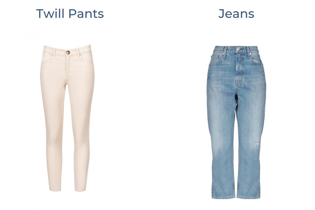 Twill Pants or Jeans For Office Women