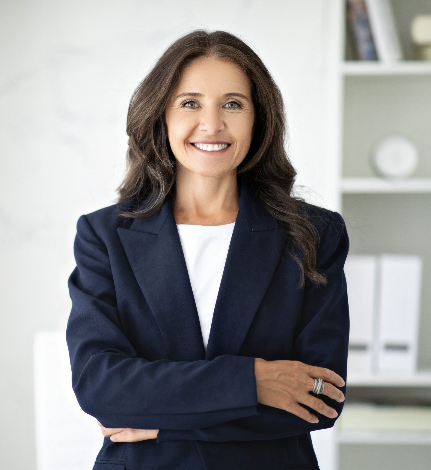 Confident businesswoman in professional attire representing employers who partner with Boulo to hire top talent efficiently and build high-performing teams.